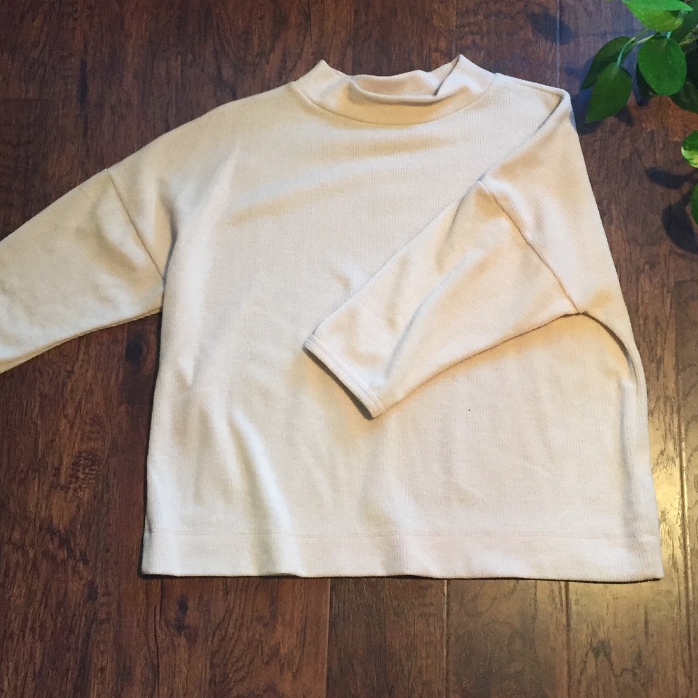 Cream Mock Neck Sweater